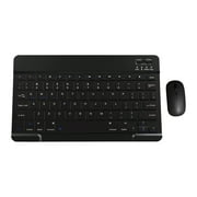 WRKEKC Clearance Bluetooth Keyboard \u0026 Mouse Portable BT Wireless Keyboard \u0026 Mouse for android PC Tablet Black